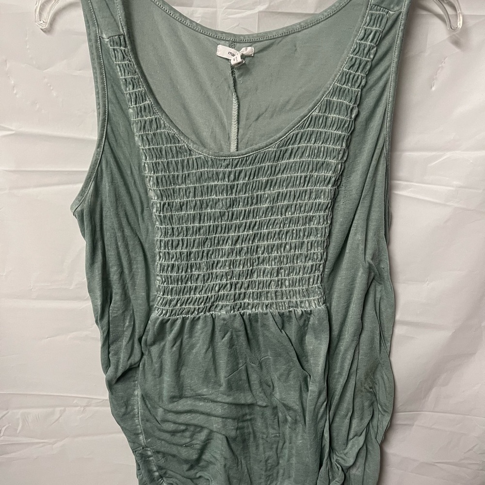 Maurices Sage Green Smocked Tank Top